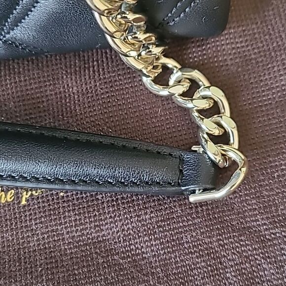 Kate Spade Black Quilted Shoulder Bag with Gold Chain - Picture 2 of 8
